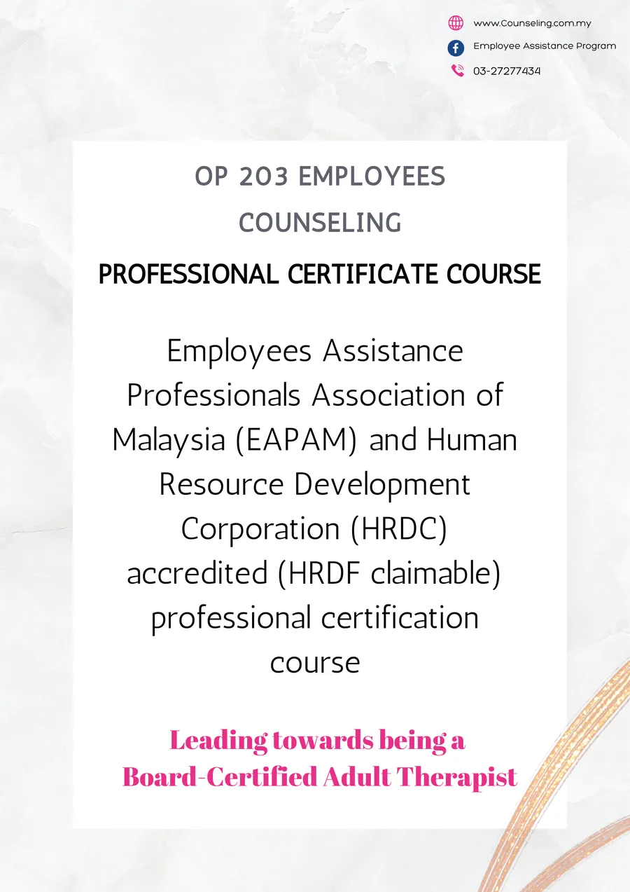 OP-200 Employees Counseling Certification Course poster